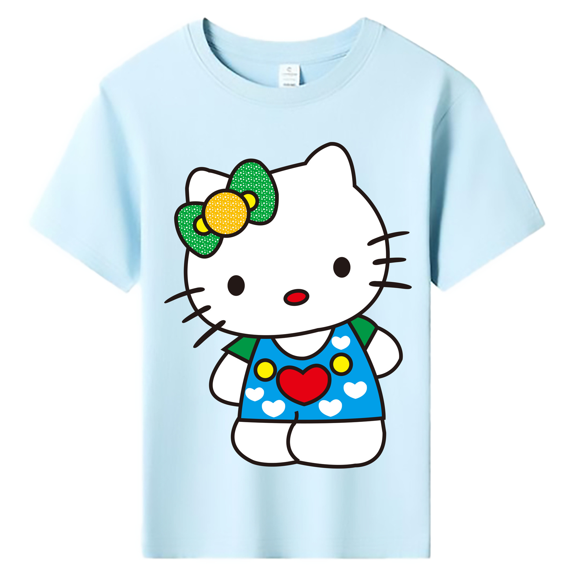 （画像用） Hello Kitty ハローキティ 綿100％キッズTシャツ（フロントプリント）
